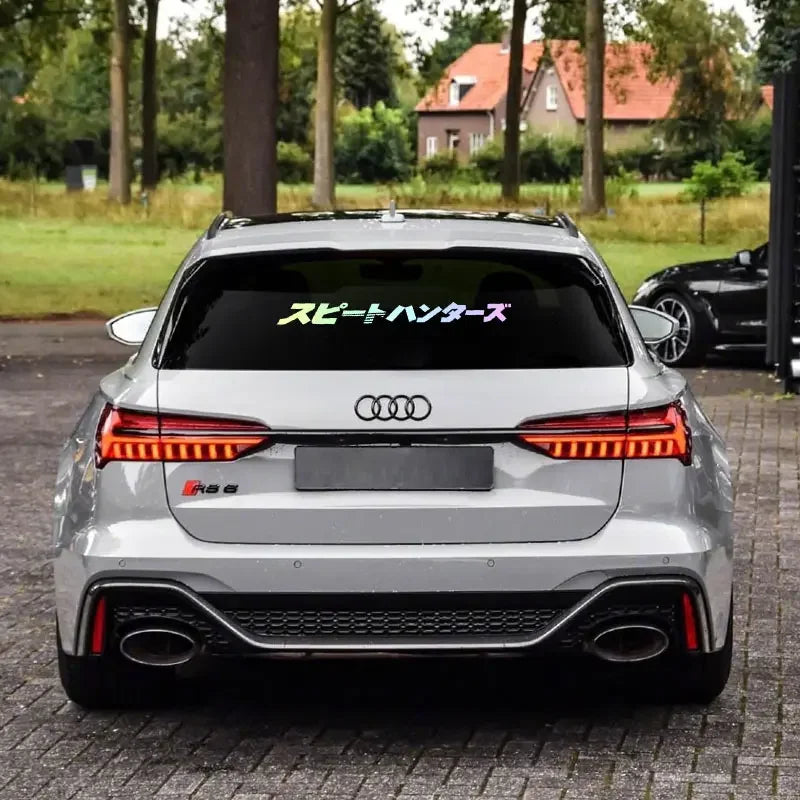 スピートハンターズ JDM Car Stickers for Auto Front Windshield Street Racing Rear Windscreen Automobile Door Decor Japanese Style Decals