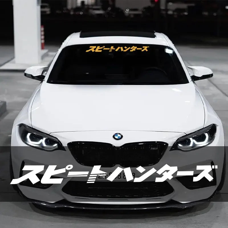 スピートハンターズ JDM Car Stickers for Auto Front Windshield Street Racing Rear Windscreen Automobile Door Decor Japanese Style Decals